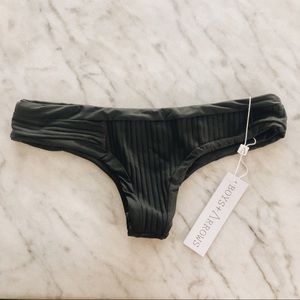 Boys and Arrows Slate Gray Ribbed Bikini Bottoms